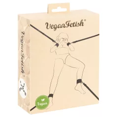 Vegan Fetish - set za vezanje za krevet - crna