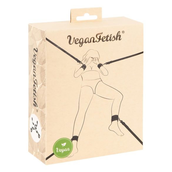 Vegan Fetish - crni set za vezanje uz krevet