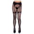 Cottelli Legwear - otvorene čarape s podvezicama - crne (S-L)