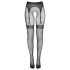 Cottelli Legwear - otvorene čarape s podvezicama - crne (S-L)