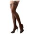 Cottelli - Crne najlonke s prugastim rubom - 3/M-L