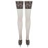 Cottelli Plus Size čarape - čipkaste, 15 cm široke, crne