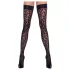 Cottelli Legwear - čarape do bedara s leopard uzorkom - crne - 4