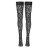 Cottelli Legwear - čarape do bedara s leopard uzorkom - crne - 4