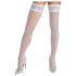Cottelli - čipkaste, cvjetne halter čarape (bijele) - 3/M-L