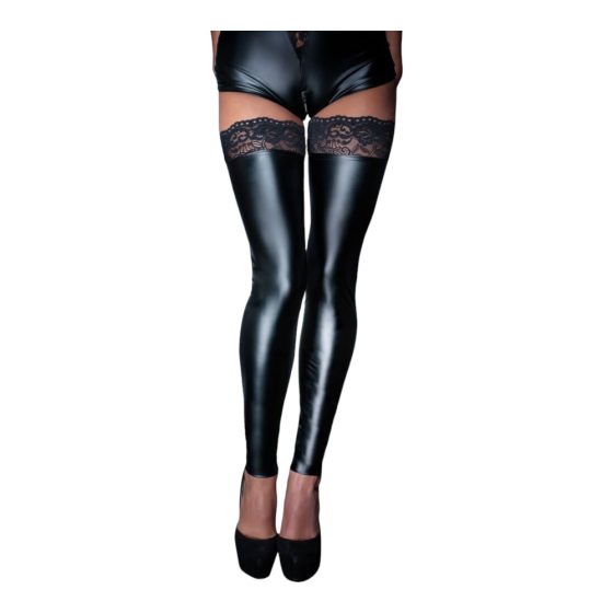 Noir - Lace Shiny Thigh Fix (crna) - XL