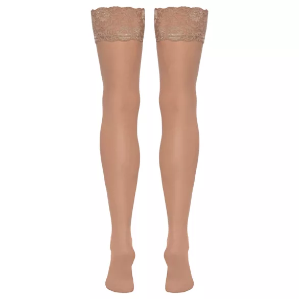 Cottelli - samostojeće čarape - svilene - bež