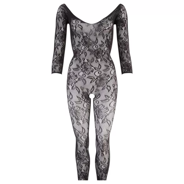 NO:XQSE - Bodystocking s cvjetnim uzorkom - crna - S-L