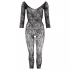 NO:XQSE - Bodystocking s cvjetnim uzorkom - crna - S-L