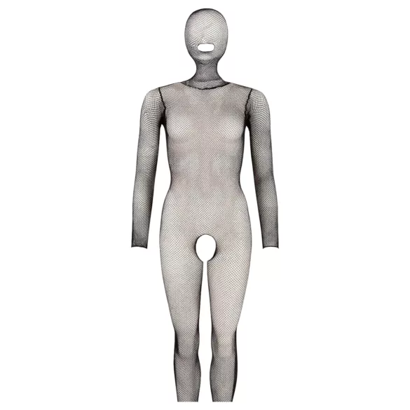 Mandy Mystery - mrežasti seksi kombinezon s maskom - crna - S-L