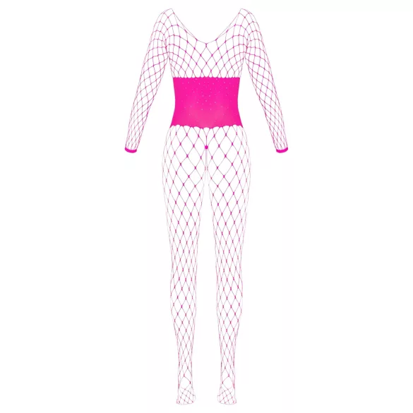 Cottelli - mrežasti bodystocking - ružičasta - S-L
