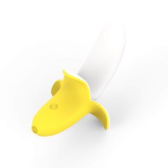   Lonely - punjivi, vodootporni, banana vibrator (žuto-bijeli)