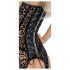 Noir - crni gornji dio s leopard uzorkom i halterima - M