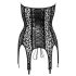Noir - crni gornji dio s leopard uzorkom i halterima - M