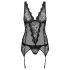 Obsessive Emperita - vezena bluza i tanga (crna)