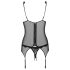 Obsessive Emperita - vezena bluza i tanga (crna)