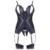 Cottelli - čipkasti otvoreni grudnjak i tanga - crna