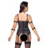 Cottelli Bondage - remenasti top, vezovi i tanga (crna)