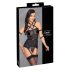 Cottelli Bondage - remenasti top, vezovi i tanga (crna) - L