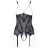 Cottelli - otvoreni top s perlama (crni) - M
