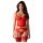 Obsessive Cupide Desir - prozirni set čipkastih topova (crveno)