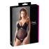 Cottelli - Baršunasti, podesivi crni body - 80B/M