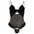Cottelli - Baršunasti, podesivi crni body - 85C/L