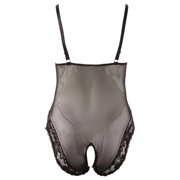 Cottelli Plus Size - čipkasti body - crna - XXXXL