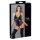 Cottelli Bondage - sjajni body s lisicama (crni) - L