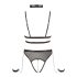 Cottelli Bondage - otvoreni body s lancima (crni)