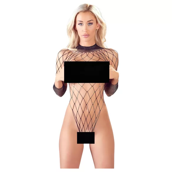 NO:XQSE - mrežasti body s dugim rukavima - crna - S-L