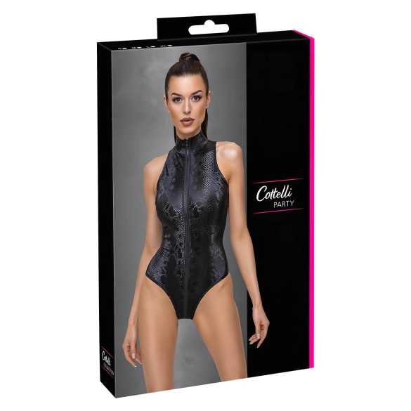 Cottelli Party - crni body s uzorkom zmijske kože