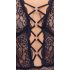 Cottelli Curves Plus Size - prozirni uzorak body (crna)