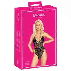 Kissable - čipkasti body (crni)