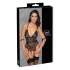 Cottelli Bondage - otvoreni body s lisicama - crna