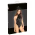 Noir - sjajni body s ovratnikom (crni) - XL