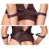 Cottelli Bondage - otvoreni body i lisice (crno)