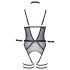 Cottelli Bondage - otvoreni body i lisice (crno) - M
