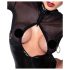 Noir - sjajni body s prozirnim umetcima (crni) - M
