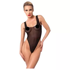 Noir - prozirni body (crni) - XL