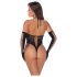 Cottelli - body s rukavicama (crna) - S-L