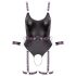Cottelli - otvoreni bondage body s lisicama (crna) - L