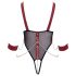 Cottelli Bondage - otvoreni body s remenjem i lancem (crna)