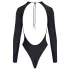 Cottelli - sjajni body otvorenih leđa (crni) - M