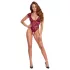 Cottelli - čipkasti body s perlicama - crvena - M