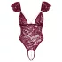 Cottelli - čipkasti body s perlicama - crvena - M
