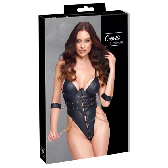 Cottelli - lančani bondage body (crni)