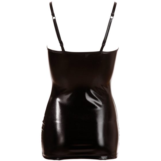 Cottelli - Sjajna haljina na vezanje (crna) - XL