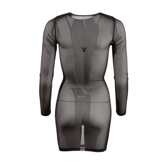 Cottelli - Prozirna haljina dugih rukava (crna) - L