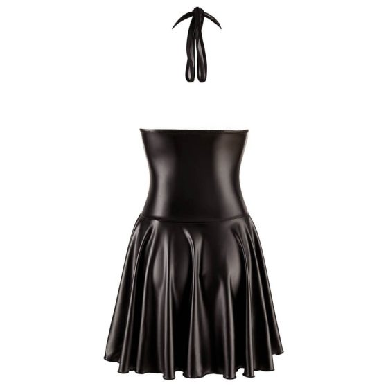 Noir - plisirana haljina bez naramenica s prozirnim poprsjem (crna)